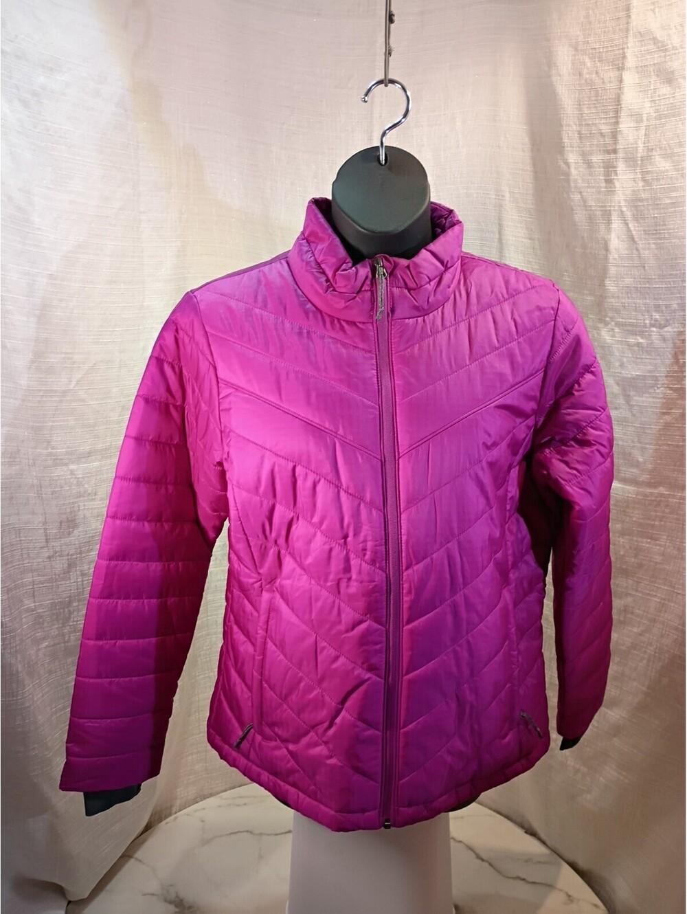 Womens XL Columbia Omni Heat Pink/Purple Lightweight Winter Puffer Jacket